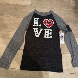 NFL Team Apparel Falcons Love Long Sleeve Tee Youth L